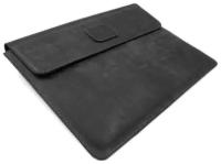 Кожаный Чехол J.Audmorr для ноутбука до 13.6" (Macbook 13, air/pro, m1, m2) Черный, NewPort 13 Coal
