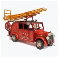 Ретро модель пожарной машины с лестницей 31х9х17 см Металл
