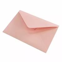 Конверты из перламутровой бумаги, 120 г, Светло-розовый, 13,5*19 см, 10 шт