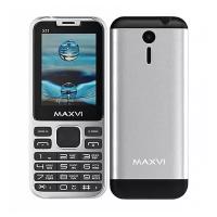 Телефон MAXVI X10, серебристый металлик