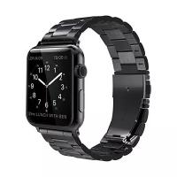 Стальной блочный ремешок для смарт-часов Apple Watch (Эппл Вотч) 42/44. Черный
