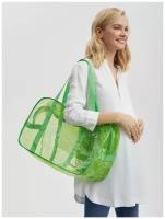Сумка в роддом прозрачная готовая для мамы и малыша "здравствуй, мама!", цвет зеленый, одна большая сумка