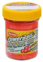 Паста прессованная прикормка Berkley PowerBait Natural Scent Glitter Trout Bait, 50 г, 50 мл, salmon egg red glitter