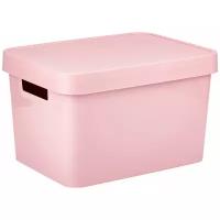 Коробка INFINITY с крышкой 17л розовая, CURVER