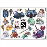 Наклейка декоративная ART "Dota 2", НД211, бумага, 21х30 см