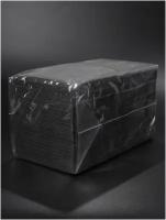 Салфетки двухслойные ZELPAPER 24х24 черные, бумажные, 250 шт., 100% целлюлоза