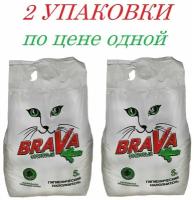 Наполнитель для кошачьего туалета Brava древесный сосновый 5л 2 упаковки