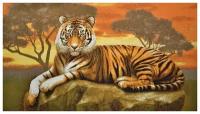 Картина гобеленовая без рамы(купон) 70х120см "Тигр"