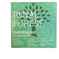 Шоколад из кэроба, Royal Forest, Vegan bar, Обжаренный, 75 г