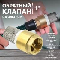 Клапан обратный 1" с сеткой (фильтром) из латуни Thermofix