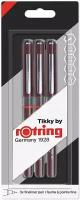 Rotring Набор капиллярных ручек Rotring Tikky Graphi 3 шт черный S0814895 1904812 толщина 0.3/0.5/0.7мм