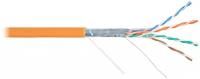 Кабель витая пара F/UTP кат.5e 4х2х24AWG solid LSZH оранж. (уп.305м) NIKOLAN NKL 2200C-OR