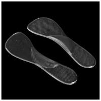 Стельки для обуви, с супинатором, массажные, силиконовые, 19 × 6,7 см, пара, цвет прозрачный