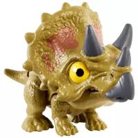 Фигурка Цепляющийся динозавр трицератопс Сбежавшие динозаврики Jurassic World Triceratops Snap Squad GXW74 Mattel 2021