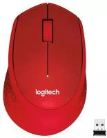 Беспроводная мышь Logitech M330 Silent Plus, красный