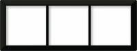 Рамка трехпостовая черная CGSS Практика PL-P103-BCM