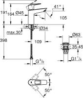 Смеситель Grohe BauEdge 23761001 для раковины