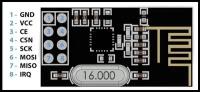 Радиомодуль (приемопередатчик) NRF24L01+ 2.4 ГГц 2 Мбит/с / DIP / совместим с Arduino Ардуино проекты