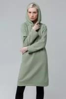 Магазин Толстовок - Платье-худи из футера Фисташковое -Dress Hoodie Pistachio, XL-46-48-Woman-(Женский)