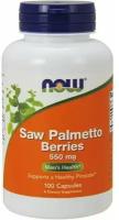 NOW FOODS Saw Palmetto Berries 550 мг (Ягоды Сереноя) 100 вег капсул (Now Foods)