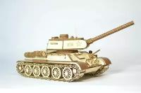 Конструктор из дерева. Модель танка Т-34, сборная модель танка Т-34-85