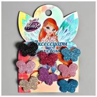 WINX Заколки для волос, бабочки, 8 шт «Липучки», WINX