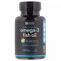 Sports Research Omega-3 Fish Oil Triple Strength (1250 мг) 30 гелевых капсул