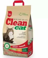 Clean Cat Наполнитель комкующийся растительные волокна 10л