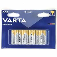 Батарейка (10шт) щелочная VARTA LR03 AAA Energy 1.5В