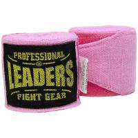 Боксерские бинты Leaders эластичные 3.5м розовые
