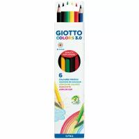 Карандаши цветные Giotto "Colors" 06цв, заточен, картон, европодвес