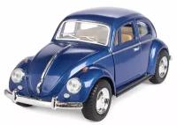 Машинка металлическая Volkswagen Classical Beetle 1967 Фольксваген Жук Kinsmart 1:32 инерционная. Синий