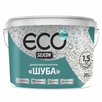 Штукатурка декоративная силиконовая ECO Silicon Шуба 1,5 мм 20 кг белая