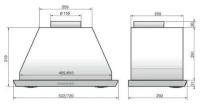 Вытяжка встраиваемая Elikor 52N-650-E3D нержавеющая сталь