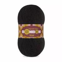 Пряжа для вязания Нако Бонбон Кристал, цвет черный