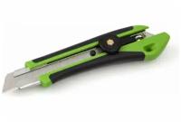 Нож строительно-ремонтный Дело техники, со сменным лезвием, 261222, зеленый, черный, 18 мм