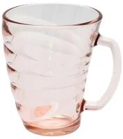 Кружка стеклянная «Шейп Абонданс», 320 мл, цвет розовый