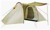Четырехместная палатка для туризма с тамбуром и навесом LY-1913, размер Д440*Ш230*В180 см, туристическая палатка белая