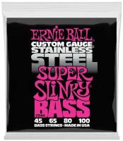 Ernie Ball 2844 Stainless Steel - Струны для бас-гитары, Super Slinky (45-100)