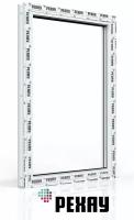 Окно из профиля РЕХАУ BLITZ (1100 x 700) 104, не открывающееся, 2 стекла