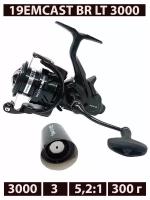 Катушка фидерная безынерционная Daiwa 19 Emcast BR LT 3000-C с байтраннером / катушка рыболовная / карповая / для фидерной ловли