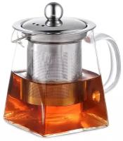 Стеклянный жаропрочный заварочный чайник Kelli KL-3216 / 750 мл