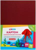 Картон цветной ArtSpace (10 листов, тонированный, красный, А4, 180 г/кв.м) (КТ1А4_37996)