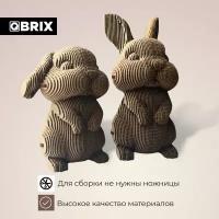 QBRIX Картонный 3D конструктор Ушастая парочка