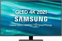50" Телевизор Samsung QE50Q80AAUXRU, QLED, 4K Ultra HD, черненое серебро, смарт ТВ, Tizen OS(восстановленный)