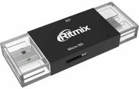 Считыватель карт памяти, Type-C, usb 2.0, OTG картридер microSD-TF, Ritmix CR-2092