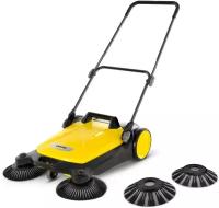 Подметальная машина KARCHER S 4 TWIN 2 in 1 с дополнительными щетками для влажного мусора, черный/желтый