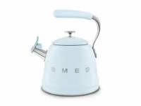 Чайник для плиты SMEG CKLW2001PB со свистком, пастельный голубой, 2,3л