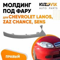 Молдинг фары правый (ресничка) для Шевроле Ланос ЗАЗ Шанс Сенс, Chevrolet Lanos, Zaz Chance, Sens накладка под фару