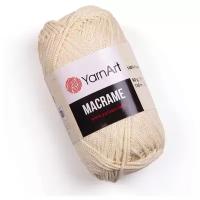 Пряжа YarnArt Macrame, 1 % полиэстер, 90 г, 130 м, 1 шт., 137 молочный 130 м